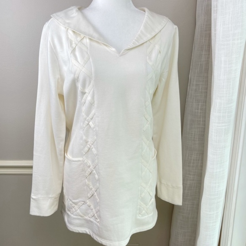 Soft Surroundings Tangiers Hoodie Tunic Top XS